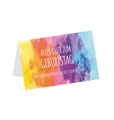 Geburtstagskarten Farbenmix LU2212 11,5cm x 11,5cm (BxH) 260g Motiv Chromopapier FSC