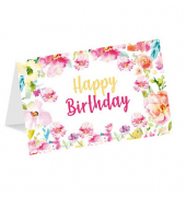 Geburtstagskarten Blumenrand LU2363 17,5cm x 11,5cm (BxH) 260g Motiv Chromopapier FSC
