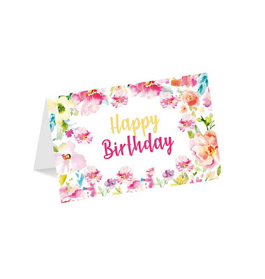 Geburtstagskarten Blumenrand LU2363 17,5cm x 11,5cm (BxH) 260g Motiv Chromopapier FSC