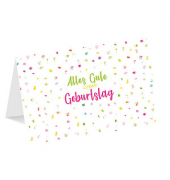 Geburtstagskarten Konfetti LU2366 17,5cm x 11,5cm (BxH) 260g Motiv Chromopapier FSC
