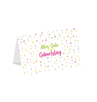 Geburtstagskarten Konfetti LU2366 17,5cm x 11,5cm (BxH) 260g Motiv Chromopapier FSC