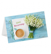 Glückwunschkarten Kaffeetasse LU1558 11,5cm x 11,5cm (BxH) 260g Motiv Chromopapier FSC