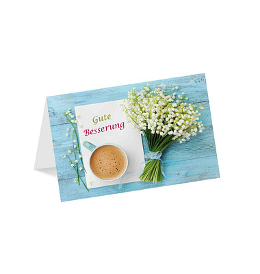 Glückwunschkarten Kaffeetasse LU1558 11,5cm x 11,5cm (BxH) 260g Motiv Chromopapier FSC