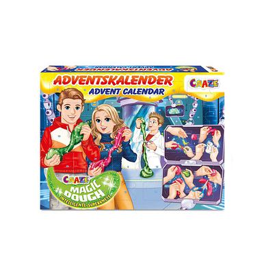 CRAZE Adventskalender Magic Dough mehrfarbig