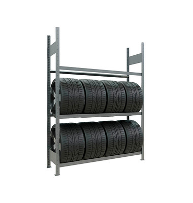 SCHULTE Reifenregal 13912 silber 150,0 x 40,0 x 200,0 cm
