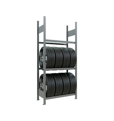 SCHULTE Reifenregal 13820 silber 90,0 x 40,0 x 200,0 cm