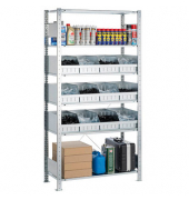 SCHULTE Kleinteileregal 14271 silber, verzinkt 100,0 x 40,0 x 200,0 cm