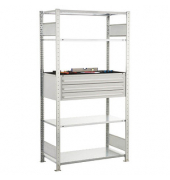 Schwerlast-Schubladenregal 14680 silber 100,0 x 50,0 x 200,0 cm