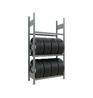 SCHULTE Reifenregal 20770 silber 105,0 x 40,0 x 200,0 cm