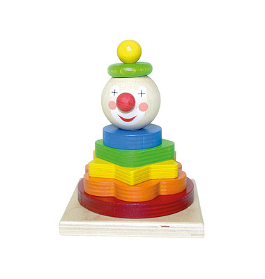 HESS Stapelturm Clown Lernspielzeug HESS Stapelturm Clown Lernspielzeug