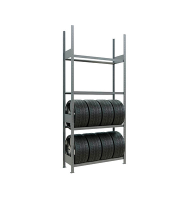 SCHULTE Reifenregal 20992 silber 120,0 x 40,0 x 275,0 cm