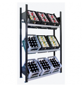 SCHULTE Getränkekistenregal 37006-S schwarz, silber 100,0 x 30,0 x 180,0 cm