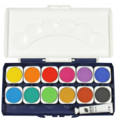 Farbkasten, 5320100-99, Deckfarbe, 12 Farben, blau