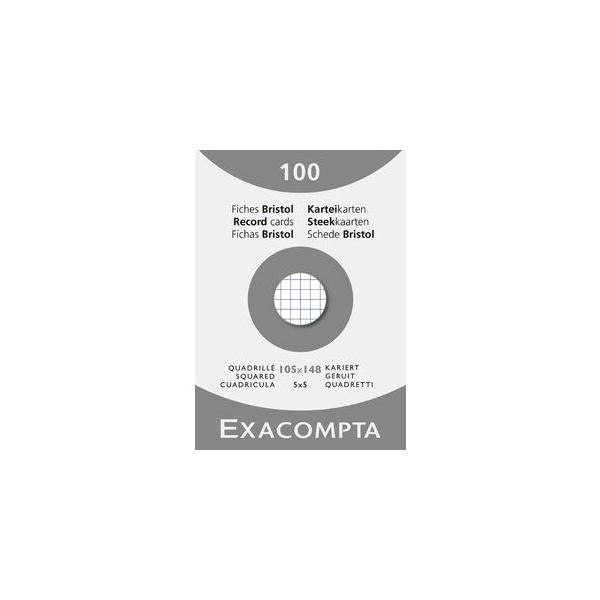 3130630132097 - Karteikarten 13209E weiß A6 kariert 205g  3130630132097 100 Stück