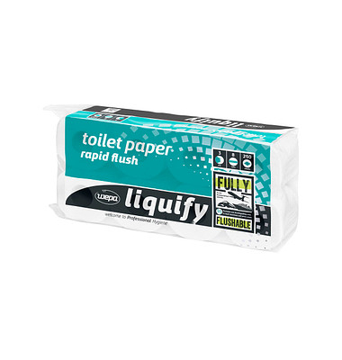 Toilettenpapier Satino Liquify 070560, 3-lagig, hochweiß, 250 Blatt / Rolle,