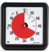 Stop Time Timer Tisch mit Signa Mediu Maße: 18 x 18cm, schwa
