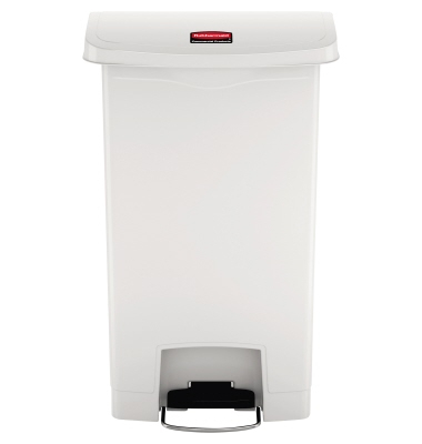 Rubbermaid Tretabfalleimer Slim Jim 1883557 Kunststoff 50l wei&szlig;