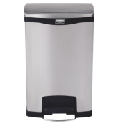 Tretabfalleimer SLIM JIM STEP-ON, 50 Liter, EdelstahlTragegriff Deckel Einsatz Griffrand