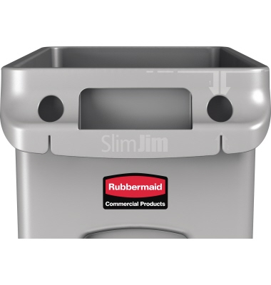 Rubbermaid Abfallbehälter Slim Jim 1971258 60l grau