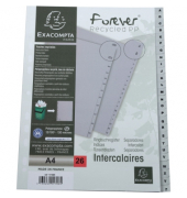 Kunststoffregister Forever 1726E, A bis Z, A4, graue Taben, 26-teilig