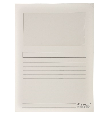 Sichtmappen Forever 50110E, A4 weiß Recyclingkarton 130g