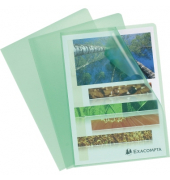 Sichthüllen 58523E, A4, grün, transluzent genarbt, oben & rechts offen, 