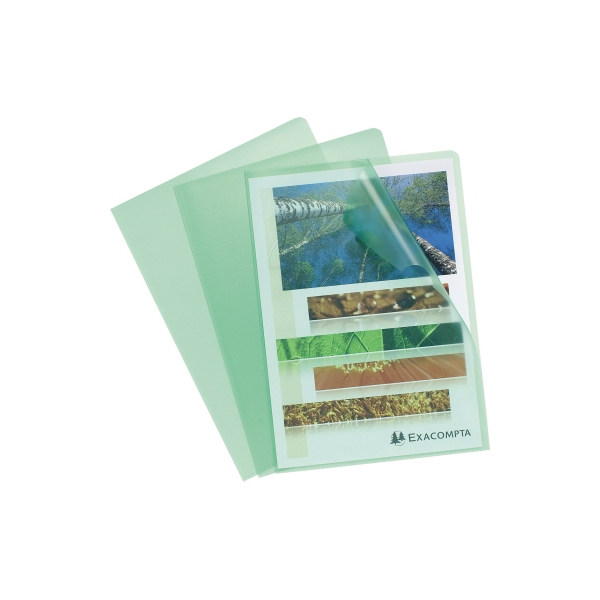 3130630585237 - Sichthüllen 58523E A4 grün transparent genarbt oben & rechts offen 012mm 3130630585237 100 Stück