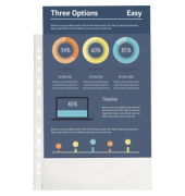 Prospekthüllen Premium 59110E, A4 transluzent genarbt, oben offen