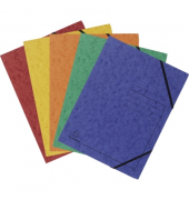Eckspannmappe 555410E, A4 blau/gelb/grün/orange/rot Karton 355g