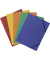 Eckspannmappe 555410E, A4 blau/gelb/grün/orange/rot Karton 355g