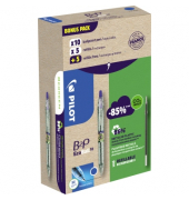 PILOT Kugelschreiber B2P Ecoball Set 10Kulis+10Minen M bl