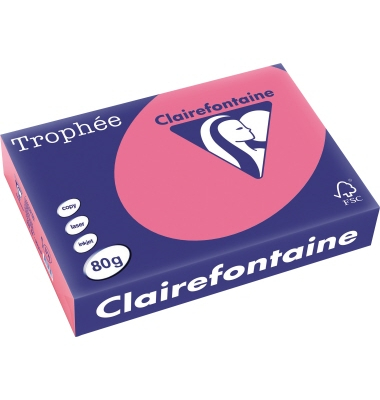 Kopierpapier Trophee 1771C eosin intensiv A4 80g 