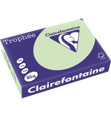 Kopierpapier Trophee 1777PC gr&uuml;n pastell A4 80g