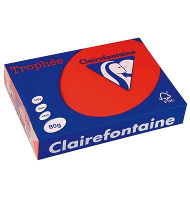 Kopierpapier Trophee 1782C kirschrot intensiv A4 80g