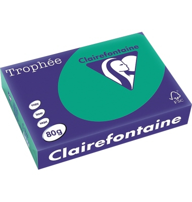 Kopierpapier Trophee 1783C tannengr&uuml;n intensiv A4 80g