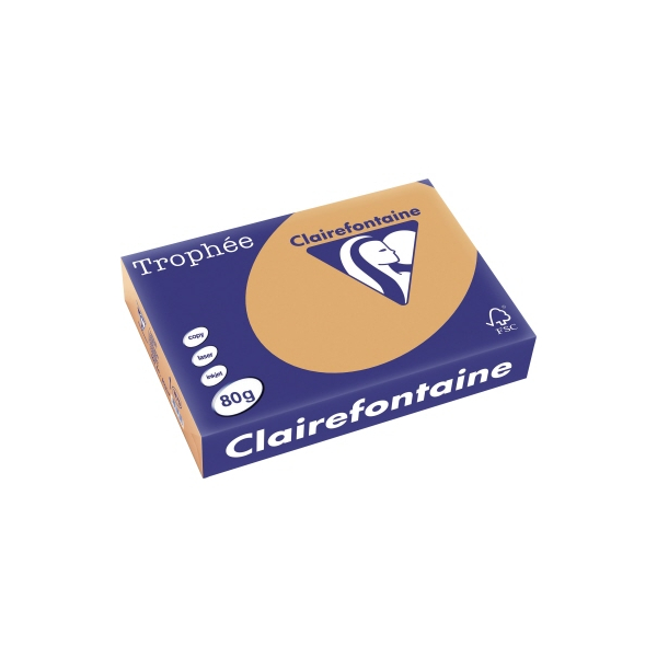 Clairefontaine Kopierpapier Trophee 1879C camel A4 80g 3329680187908 Clairefontaine 500 Blatt