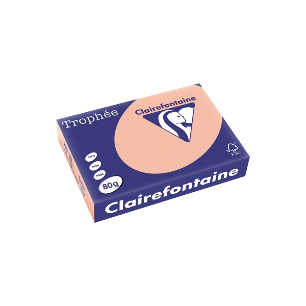 Clairefontaine Kopierpapier Trophee 1970C pfirsich A4 80g 3329680197006 Clairefontaine 500 Blatt