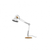 LED-Schreibtischlampe BAYA BAMBOO, weiß/bambus, mit Standfuß