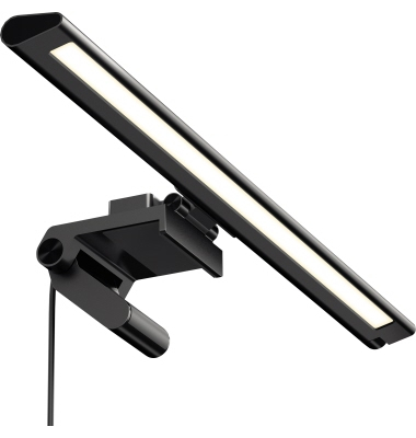 LED-Monitorlampe VISOLIGHT, schwarz, mit Klemme, dimmbar
