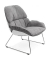 PAPERFLOW Sessel LAZY grau silber Stoff