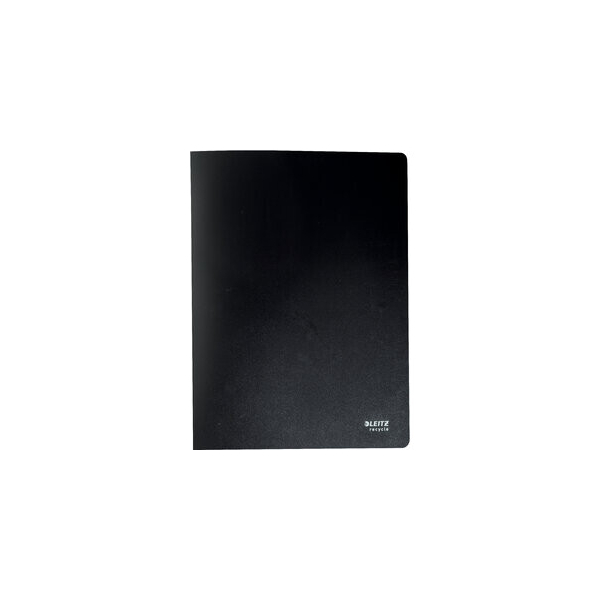 4002432128006 - Leitz® Sichtbuch Recycle A4 40 dokumentenechte Sichthüllen bis zu 2 Blatt Hülle Rückenschild CO2-neutral 100 % recycelbar Kunststoff schwarz