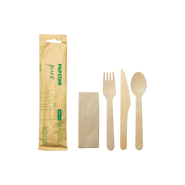 4002911882436 - PAPSTAR Besteck-Set Pure 88243 Holz 4002911882436 Papstar GmbH 4002911882436 - PAPSTAR Besteck-Set Pure 88243 Holz 4002911882436 Papstar GmbH