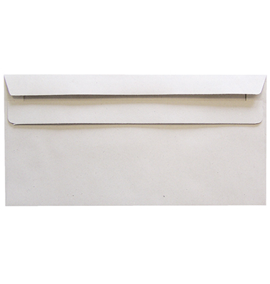 Briefumschlag oeco 2974, Din Lang, ohne Fenster, selbstklebend, 75g, grau