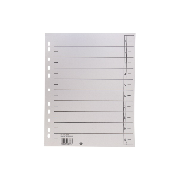 4003630025494 - Trennblätter oeco 1456 A4 grau 230g  4003630025494 100 Stück