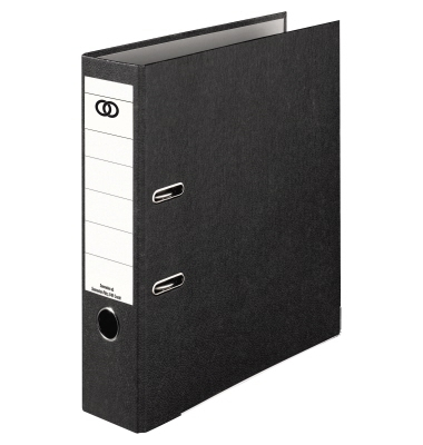 Ordner oeco 3302, A4 80mm breit Karton Wolkenmarmor schwarz Ordner oeco 3302, A4 80mm breit Karton Wolkenmarmor schwarz