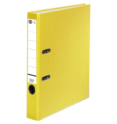Ordner oeco 3422, A4 50mm schmal Karton vollfarbig gelb