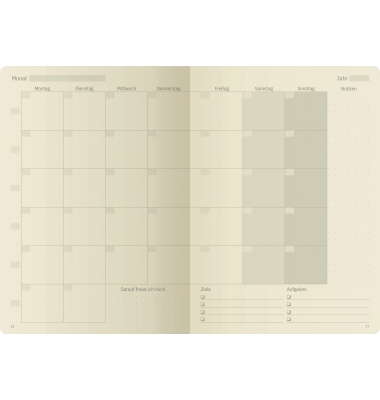 Buchkalender CO705, Conceptum, grau, 1 Tag / 1 Seite, Sa/So 1 Seite, 14,8x21,3cm (A5), Jahresunabh&auml;ngig