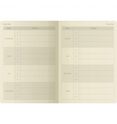 Buchkalender CO700, Conceptum, grau, 1 Woche / 2 Seiten, 14,8x21,3cm (A5), Jahresunabhängig
