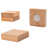 SIGEL Magnet BA211 Holz 33x33x9mm 4 St./Pack.