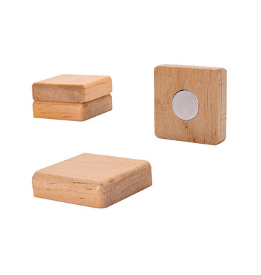 SIGEL Magnet BA211 Holz 33x33x9mm 4 St./Pack.